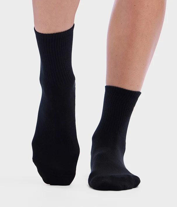 Manduka Αντιολισθητικές Κάλτσες - EQUILIBRIA HALF CREW SOCKS – Yoga & Pilates - Black No 36-41