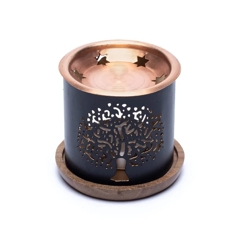 Σετ Aromafume Λευκό Φασκόμηλο (Smudge):Καυστήρας «Tree of Life» + 6x2 τούβλα/θυμιάματα - mykarma.gr
