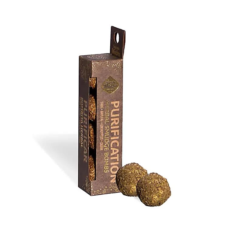 Θυμίαμα Sagrada Madre Premium Smudge Bombs με Φασκόμηλο,Δάφνη,Ευκάλυπτος & Κέδρος «Καθαρισμός»  4τμχ - mykarma.gr