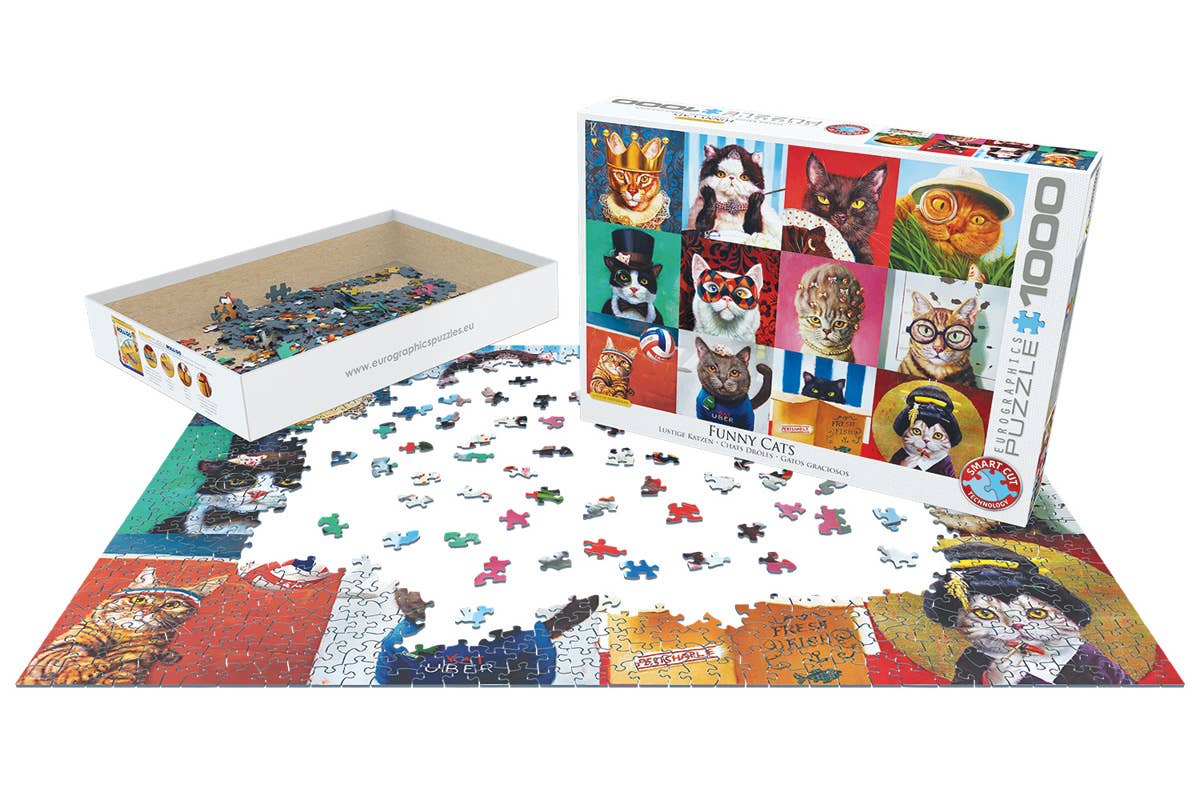 Παζλ 1000 Τεμαχίων - Puzzle “Funny Cats” Τεχνολογία: Smart-Cut™