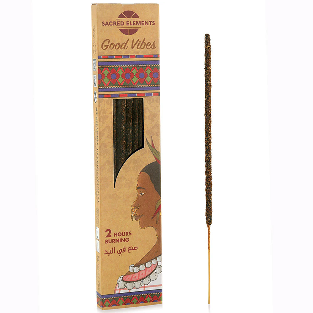 Hem Sacred Elements- Organic Artisanal Αρωματικά Στικ Θετική Ενέργεια (Good Vibes) 35 g Χρόνος καύσης ανά Στικ ~ 2 ώρες - mykarma.gr