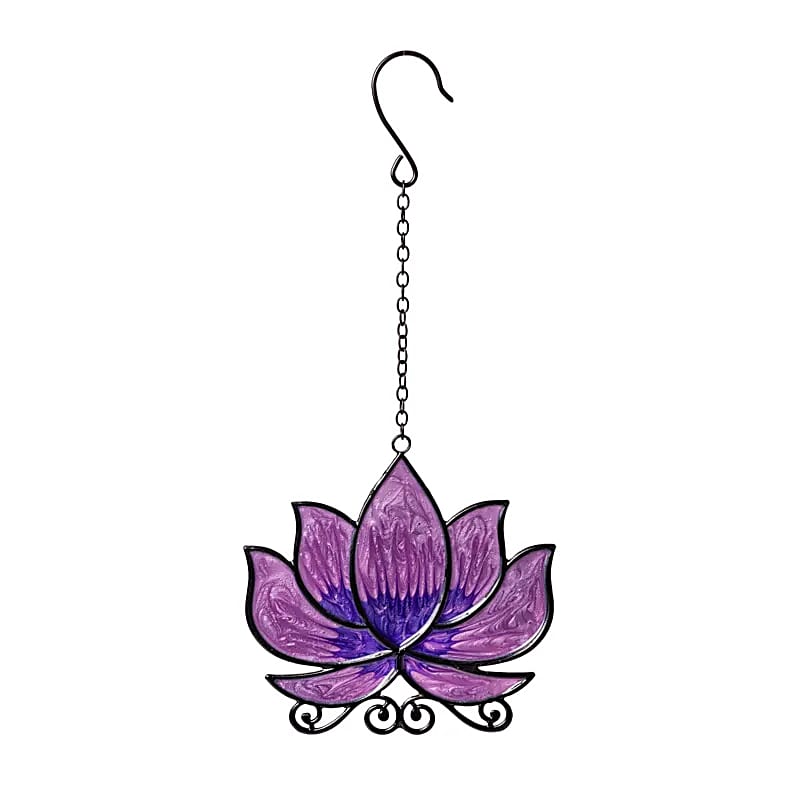 Feng Shui - Κρεμαστά Τοίχου - «Μωβ Λωτός» Διαστάσεις: ±24x12 cm