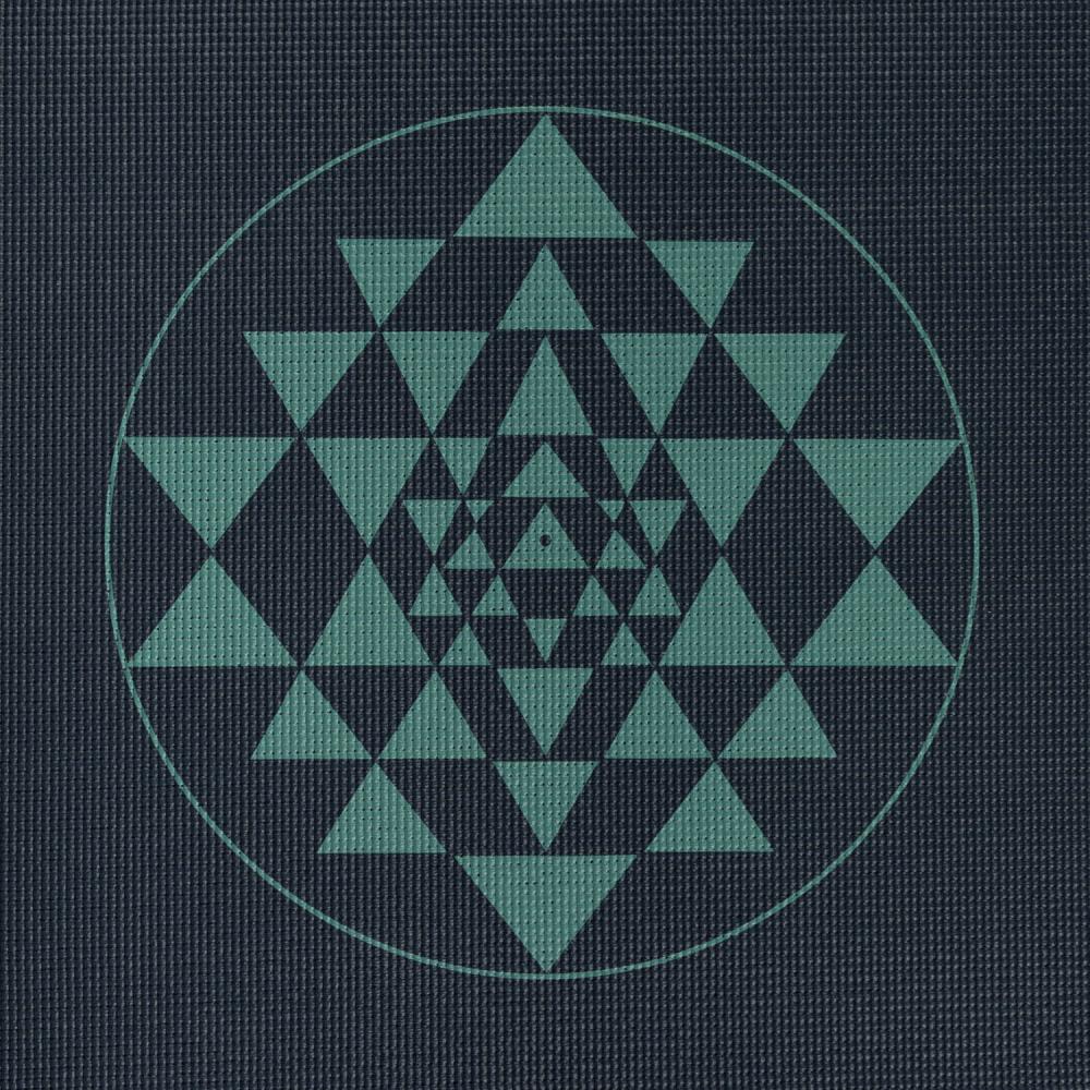 Bodhi στρώμα γιόγκα Leela με Yantra/Alignment - midnight blue 183 x 60 cm, 4.5 mm - mykarma.gr