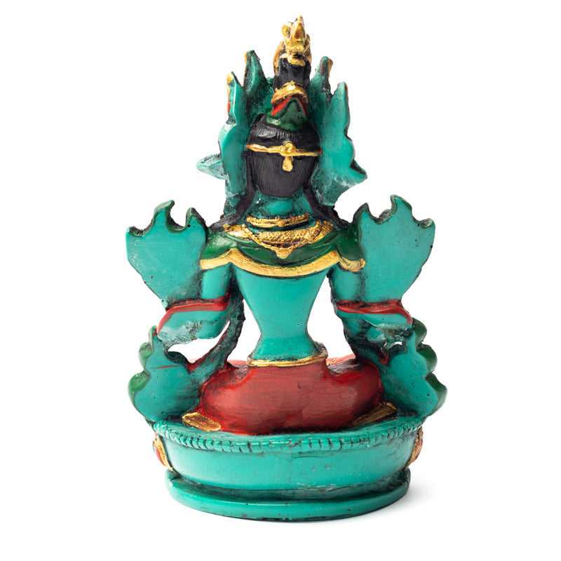 Πράσινη Tara (Green Tara) - πολυρεσίνη - πολύχρωμο φινίρισμα Διαστάσεις: 15 εκ Βαρος: 350 γρ
