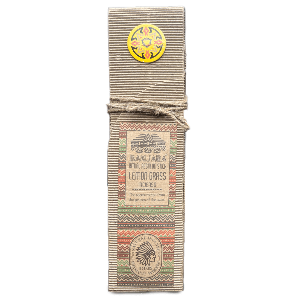 Αρωματικά Στικ Banjara Ritual Resin (μυστική συνταγή από τους ιερείς των Αζτέκων) - Λεμονόχορτο (Lemongrass) Χρόνος καύσης: 50 λεπτά για κάθε Στικ - mykarma.gr