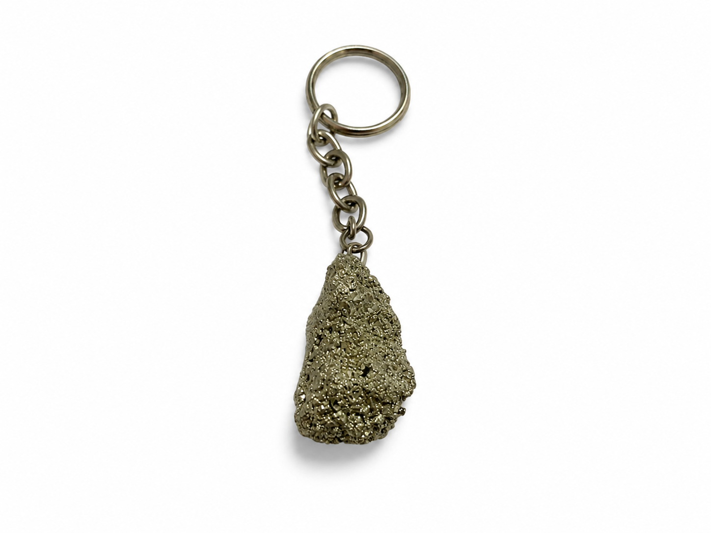 Μπρελόκ από φυσικό ορυκτό Πυρίτη (Pyrite) - ακατέργαστη πέτρα Διαστάσεις: 3 cm