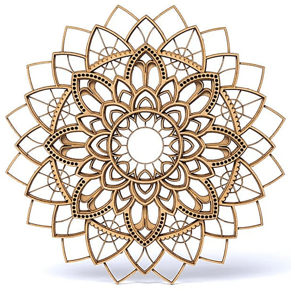 Κρεμαστά Τοίχου -«Mandala» για Εσωτερική Σοφία - κατασκευασμένο από ξύλο Διάμετρος : 25 cm - mykarma.gr
