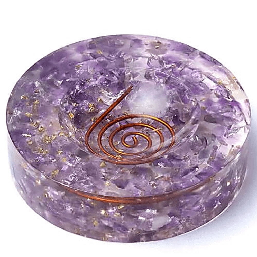 Οργονίτης - Orgone Βάση από Αμέθυστο (Amethyst) για ημιπολύτιμου λίθο Διαστάσεις: ±5 cm - mykarma.gr