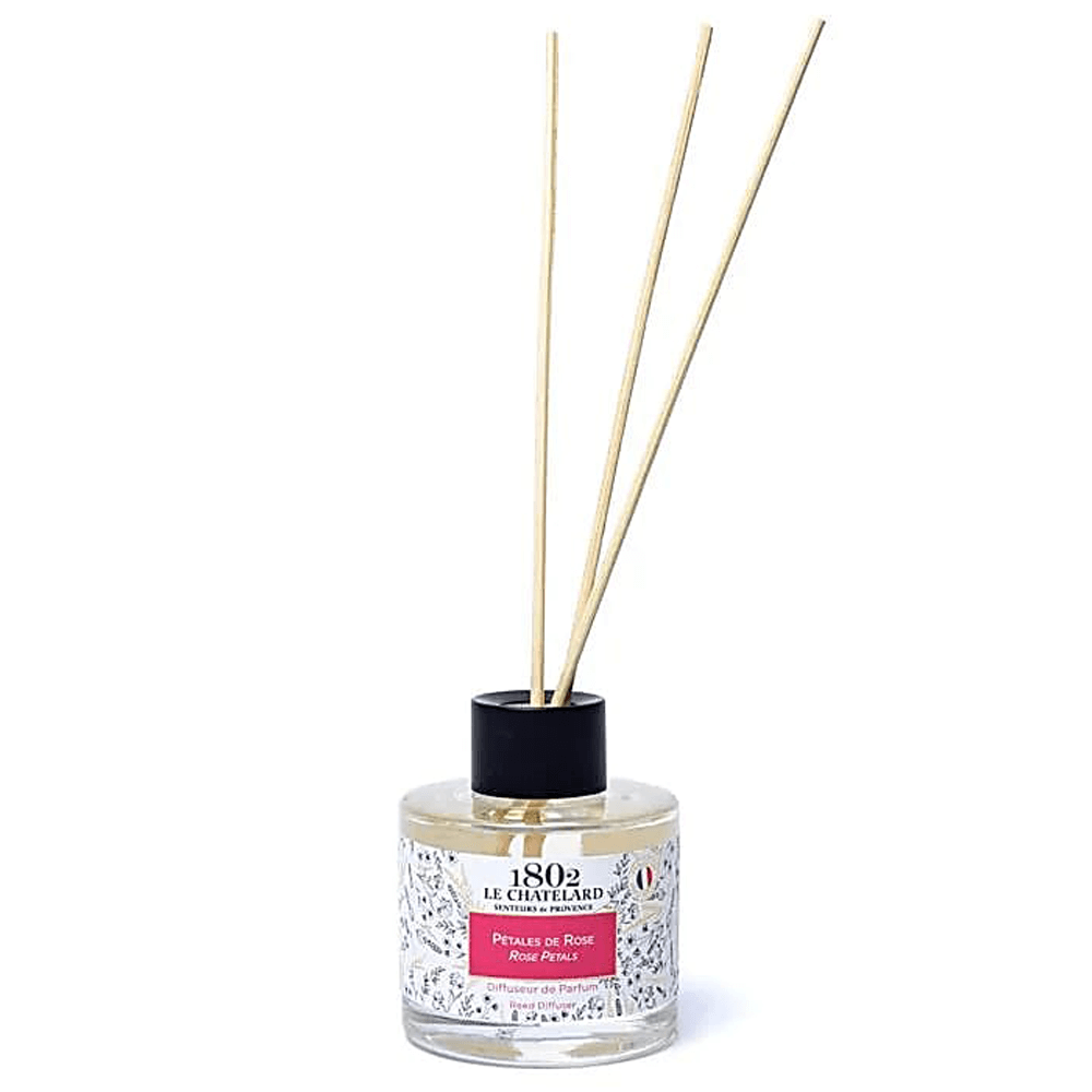 Home Reed Diffuser - Άρωμα Τριαντάφυλλο (Rose Petals) 100ml & ξυλάκια | Αιθέριο Έλαιο - mykarma.gr