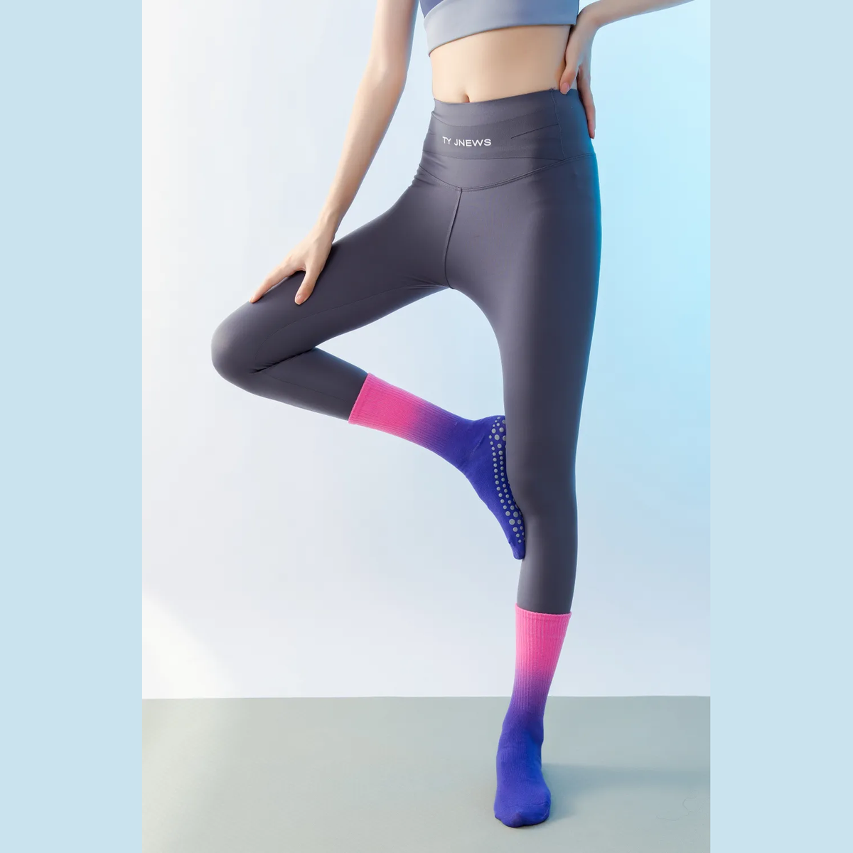 Αντιολισθητικές Ψηλές Κάλτσες - Tie-Dye Non-Slip Socks – Yoga & Pilates - ποικιλία χρωμάτων No 37-43 - mykarma.gr