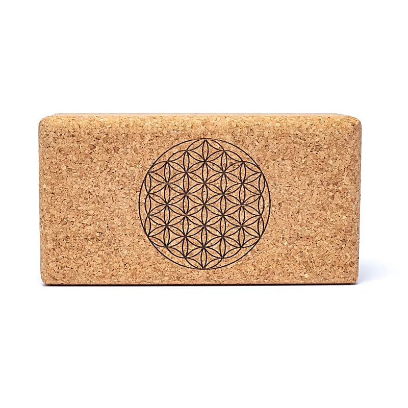 Yoga Props - Block Cork “Flower of Life Mandala” απο Φελλο Διαστάσεις 23 x 12 x 7,5 cm 570 g - mykarma.gr
