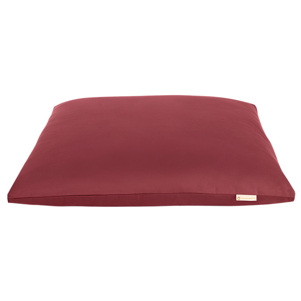Lotuscrafts Meditation Mat Zabuton Comfort | Μαξιλάρι Διαλογισμού Zabuton από οργανικό βαμβάκι - Bordeaux Διαστάσεις: 80 x 75 x 7 cm 3,5 kg - mykarma.gr