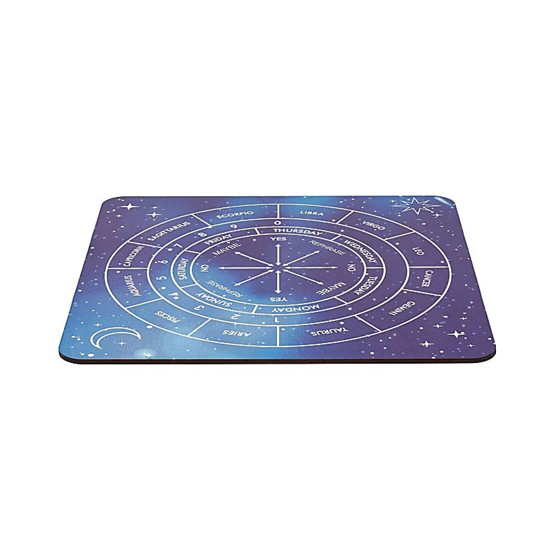 Pendulum Mat Galaxy - Χάρτης Μαντείας για Εκκρεμές - ξύλο με Σχέδιο Γαλαξία & Αστρολογική Διάταξη Διάσταση: 20 x 20 εκ - mykarma.gr