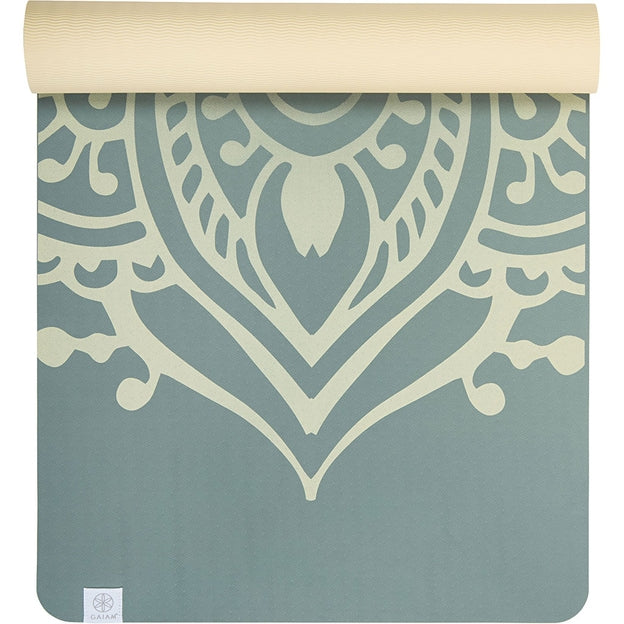Gaiam Performance Yoga Mat - Στρώμα TPE με ιμάντα μεταφοράς - Iceberg Sundial Layers Διαστάσεις: Μήκος: 173 εκ Πλάτος: 61 εκ Πάχος: 6 mm