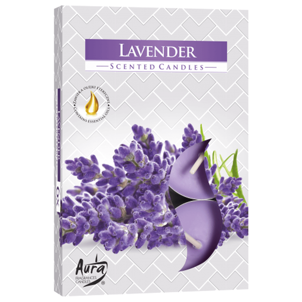 Σετ από 6 αρωματικά κεριά ρεσώ - Λεβάντα (Lavender) 3.7x1,2cm Χρόνος καύσης για κάθε κερί : 4 ώρες - mykarma.gr