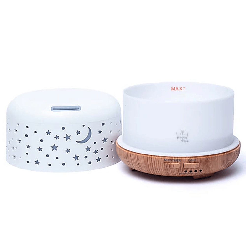 Ultrasonic Aroma Diffuser “Nebula Round” - Διαχυτής αρώματος για Αιθέριο έλαιο - καλώδιο USB & Led Περιεκτικότητα 300ml Μέγεθος: 13x10 cm - mykarma.gr