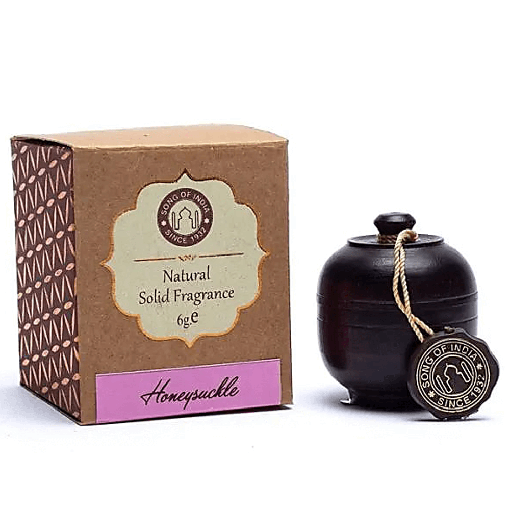 Φυσικά Αρώματα - Φυσικό Άρωμα σε Κρέμα - Αγιόκλημα (Honeysuckle) σε βάζο από Ροδόξυλο Βάρος: 6 g - mykarma.gr