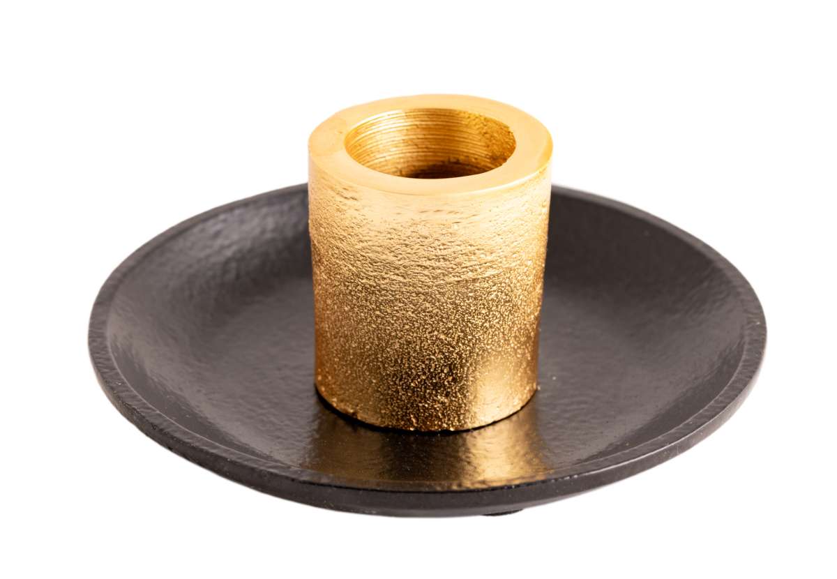 Μεταλλική Βάση για φυσικό φυτικό θυμίαμα Ξύλο Palo Santo - χρώμα χρυσό & μαύρο Διαστάσεις: 10,5 x 4,5 cm