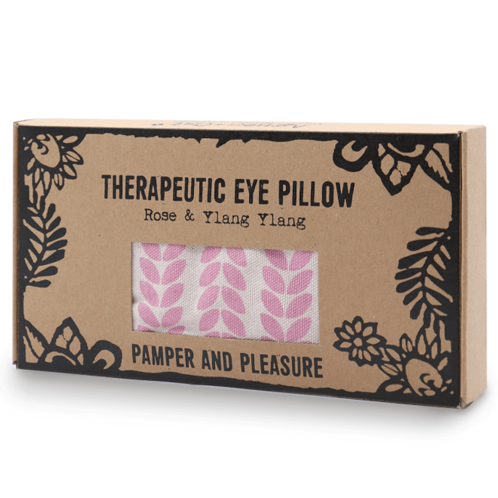 Eye Pillow Vegan - Mαξιλαράκι για τα Μάτια «Περιποίηση & Απόλαυση» με Λιναρόσπορο,άρωμα Τριαντάφυλλο & Ylang Ylang Διαστάσεις: 21 εκ x 11 εκ x 3 εκ - mykarma.gr
