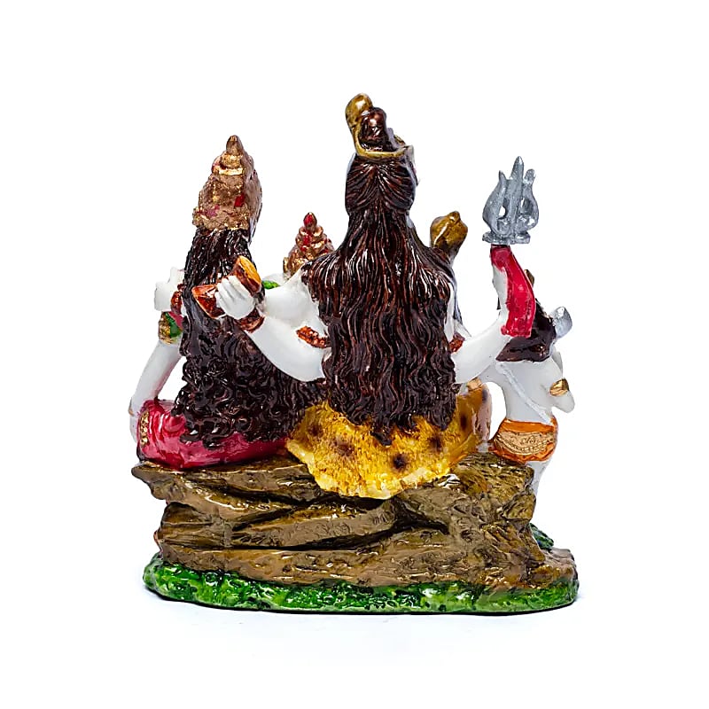 Πολύχρωμο Άγαλμα - Οικογένεια Σίβα - Shivas Family Διαστάσεις: 14x12 cm Βάρος: 350 gr - mykarma.gr