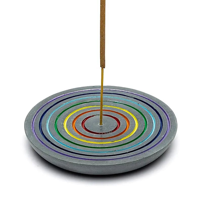Βαση για Στικ Rainbow - από φυσική Σαπουνόπετρα Διαστάσεις: 10 cm - mykarma.gr