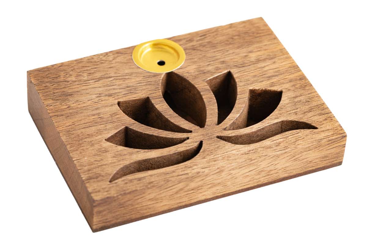 Καυστήρας “Lotus” από ξύλο Mango για κώνους αναστροφής ροής BackFlow Διαστάσεις: 10 x 7,5cm