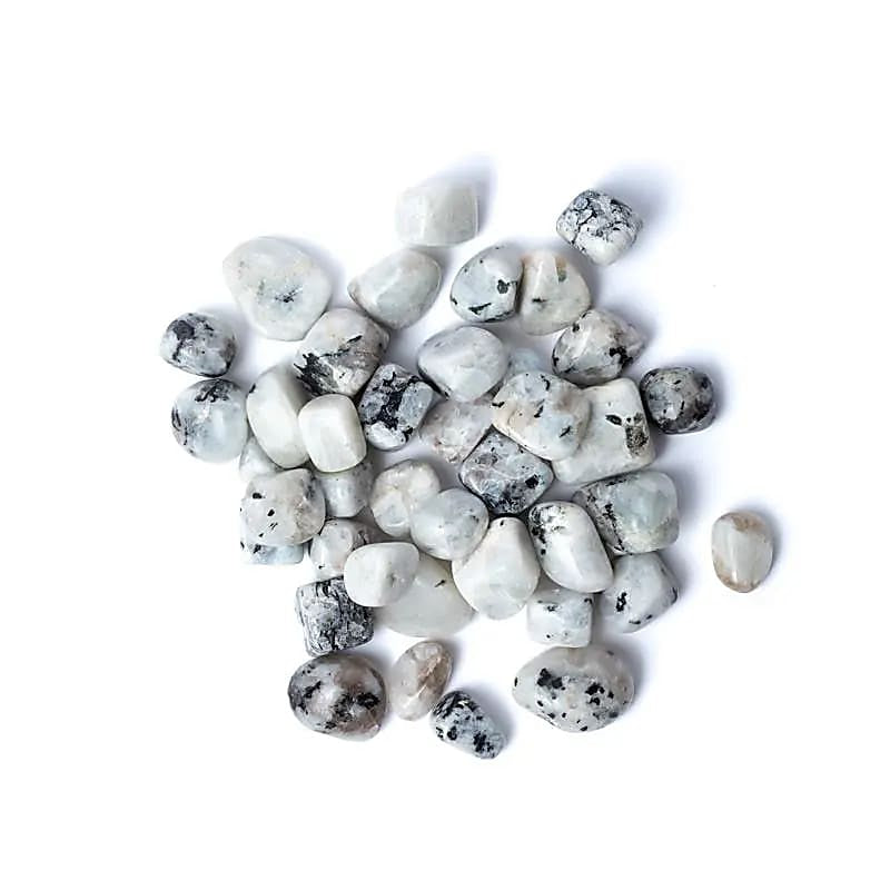 Φυσικό ορυκτό πέτρωμα - Φεγγαρόπετρα (Rainbow Moonstone) Βάρος 100 gr Μέγεθος: 1,5-3 cm - mykarma.gr