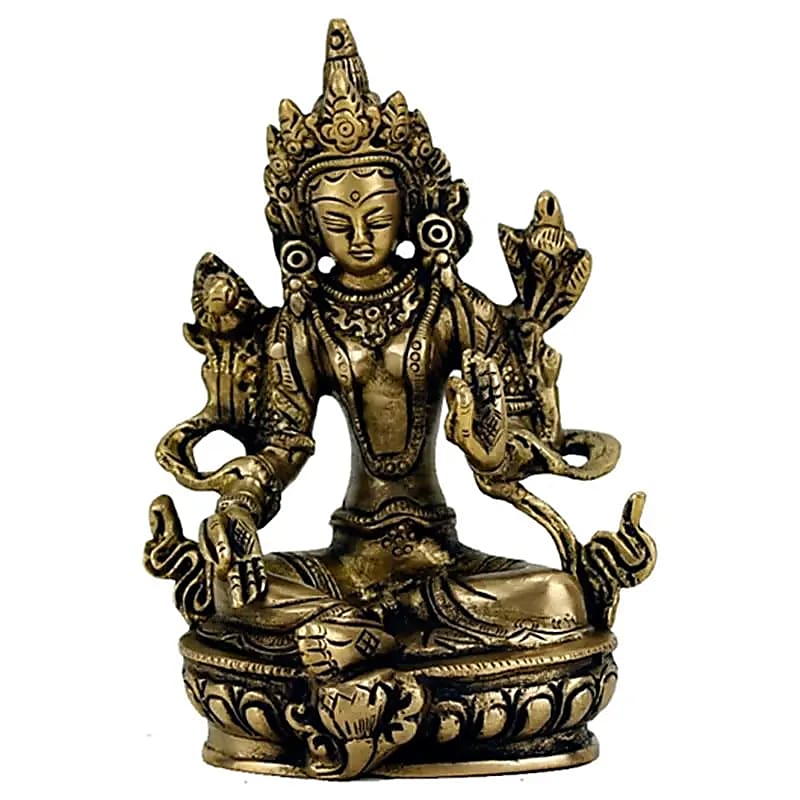 Άγαλμα Green Tara-Πράσινη Τάρα - ορείχαλκος Διαστάσεις 13 cm Βάρος 620 γρ
