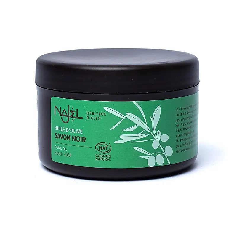 Χειροποίητο Μαύρο σαπούνι Χαλεπίου Aleppo με Ελαιόλαδο για Απολέπιση δέρματος - άοσμο 200 ml - mykarma.gr