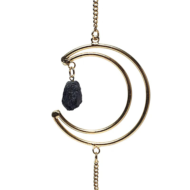 Feng Shui - Κρεμαστά Τοίχου - «Moon Phases» με ημιπολύτιμος λίθους Αμέθυστο,Λευκό Χαλαζία & Τουρμαλίνη Διαστάσεις: ±56x8cm - mykarma.gr