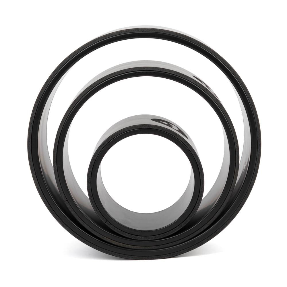Bodhi - Set με 3 Yoga Wheel Samsara PU Rubber Black-Τροχοί Γιόγκα Block σε 3 μεγέθη 15 x 33 cm,25 x 13 cm,33 x 13 cm - mykarma.gr