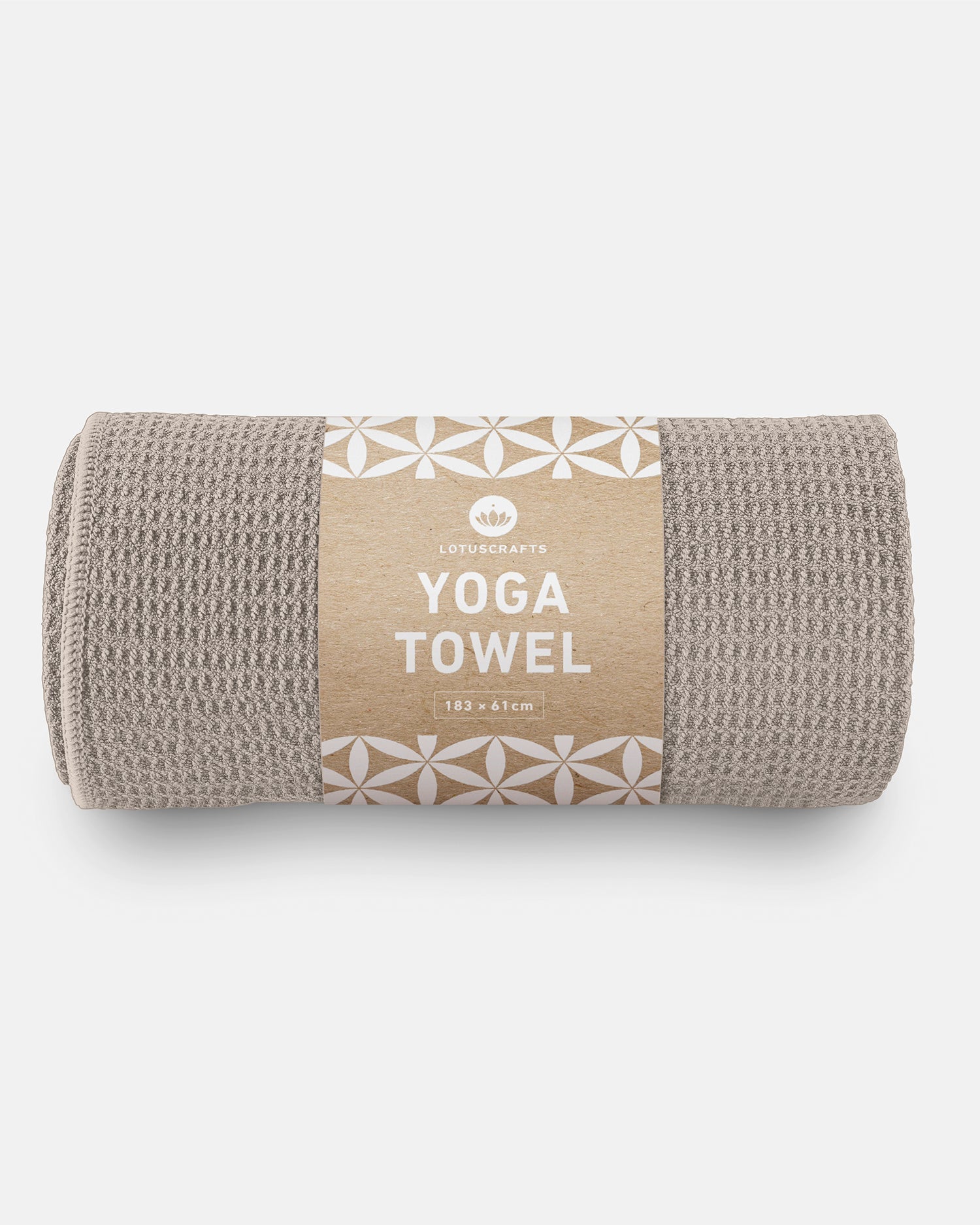 Lotuscrafts - Πετσέτα Στρώματος - Yoga Mat Towel - Light Taupe Διαστάσεις: 183cm x 61cm - mykarma.gr