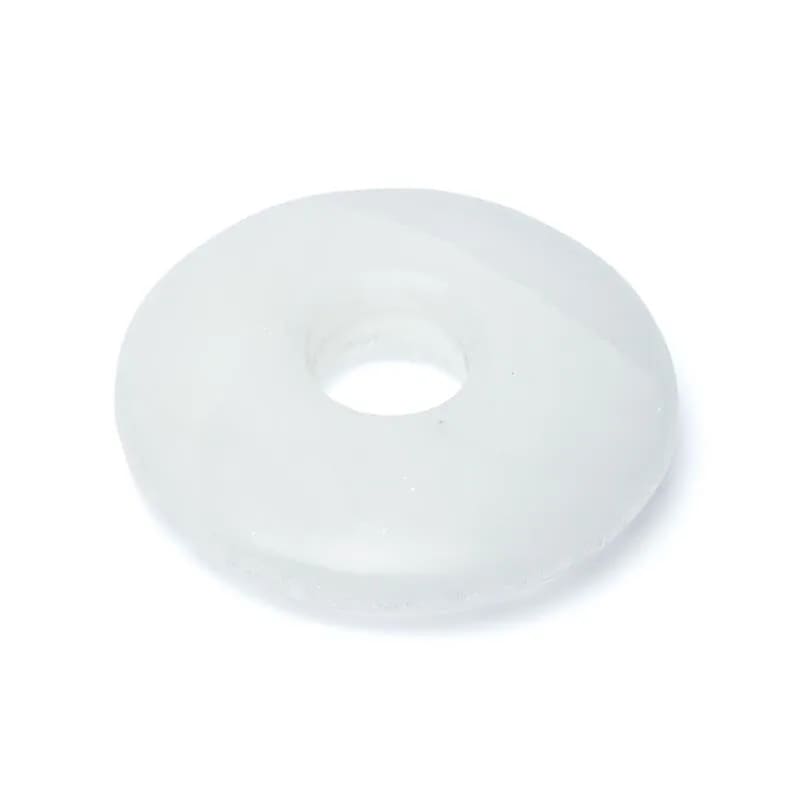 Φυσικά Ορυκτά Πετρώματα - Donut Σεληνίτης (Selenite) για ενεργειακό καθαρισμό του χώρου Διαστάσεις: Ø 19 x 4 εκ 1600 γρ