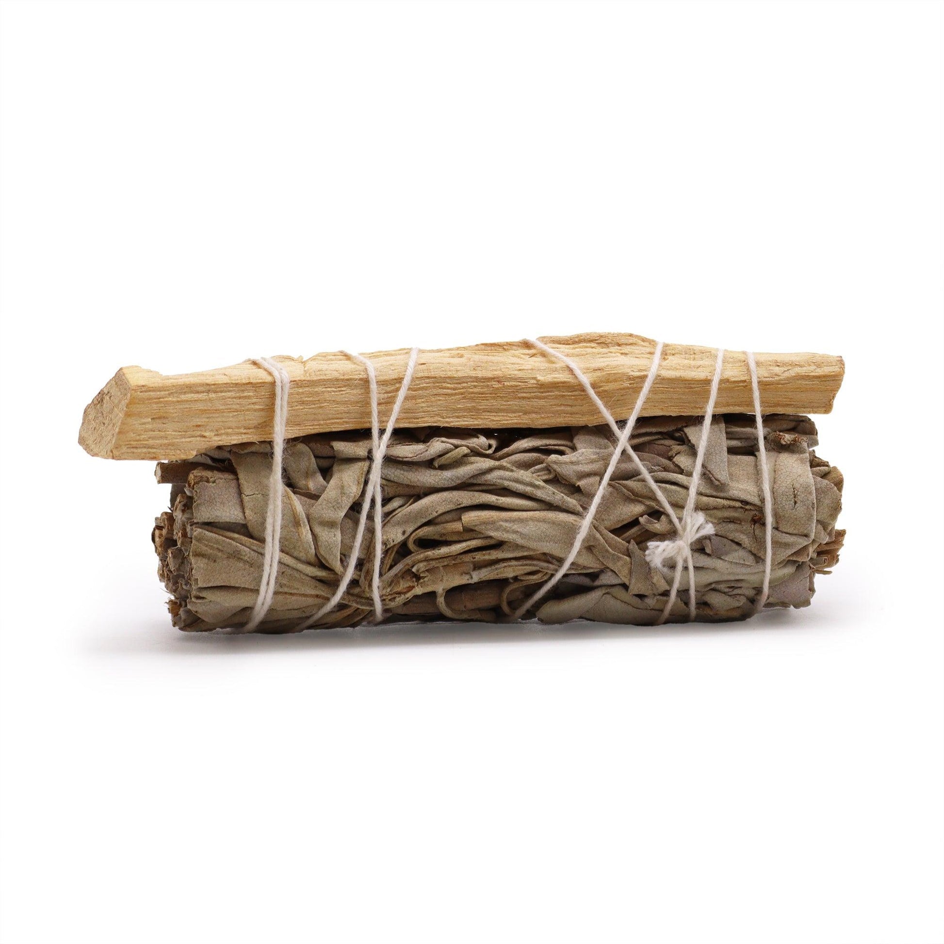 Θυμίαμα Ιερό Ξύλο Palo Santo με Λευκό Φασκόμηλο Διάσταση: ±11x3 εκ - mykarma.gr