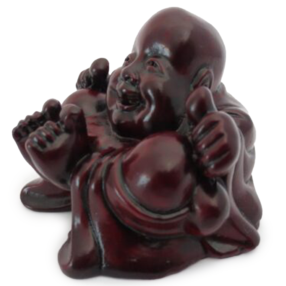 Αγαλματίδιο μικρός Χαρούμενος Βούδας - κόκκινο Διαστάσεις: 9x5cm - mykarma.gr