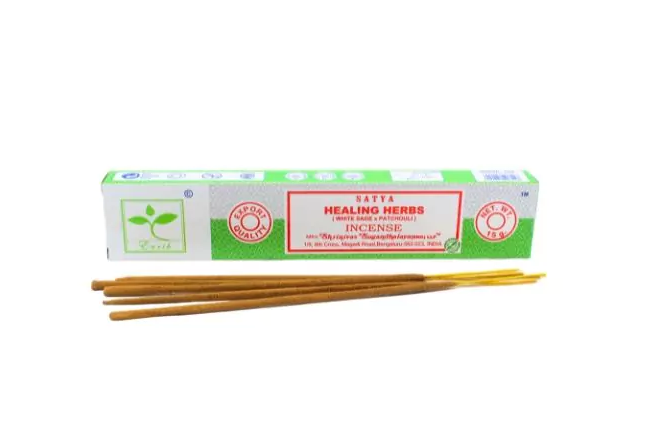 Αρωματικά Στικ Satya Healing Herbs - Λευκό Φασκόμηλο & Πατσουλί Βάρος: 15 g