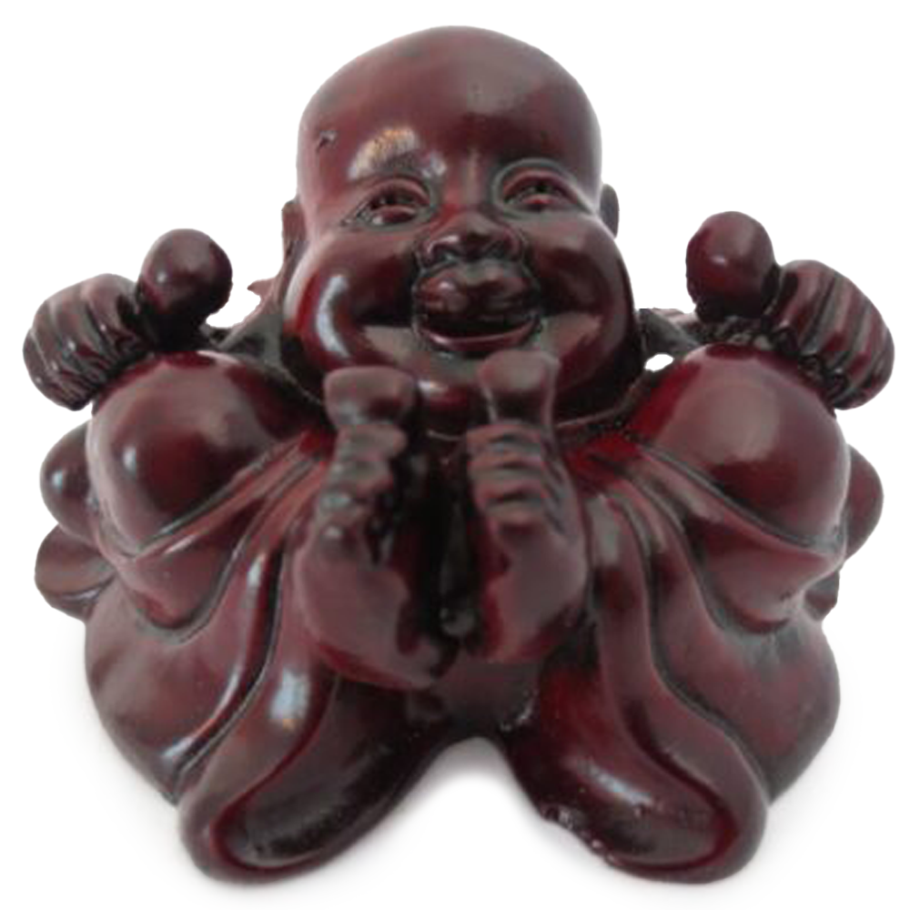 Αγαλματίδιο μικρός Χαρούμενος Βούδας - κόκκινο Διαστάσεις: 9x5cm - mykarma.gr