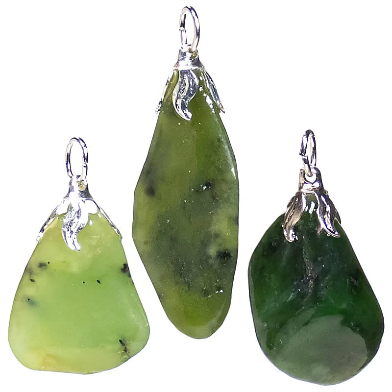 Κρεμαστό Μενταγιόν από Νεφρίτη (Jade) Διαστάσεις: 1,5 εκ (Η συσκευασία περιέχει 1 τεμάχιο) - mykarma.gr