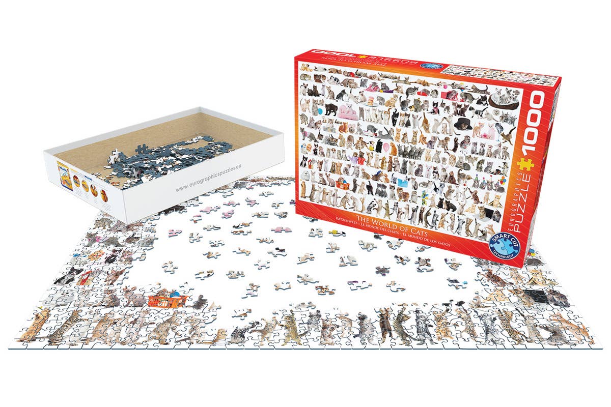 Παζλ 1000 Τεμαχίων - Puzzle “The World of Cats” Τεχνολογία: Smart-Cut™