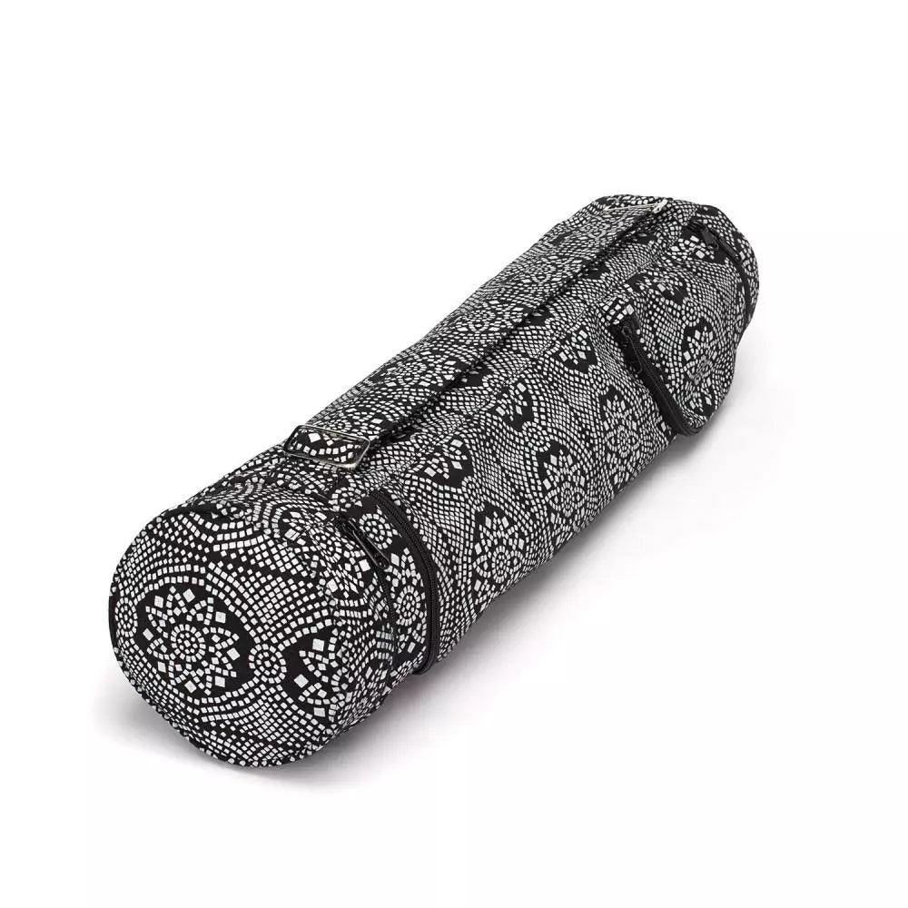 Bodhi Yoga Asana Mat Bag Maharaja - Τσάντα Μεταφοράς για στρώμα “Bandhani” - βαμβάκι - black/white Διαστάσεις 60 cm - mykarma.gr