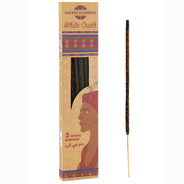 Hem Sacred Elements- Organic Artisanal Αρωματικά Στικ White Oudh 35 g Χρόνος καύσης ανά Στικ ~ 2 ώρες - mykarma.gr
