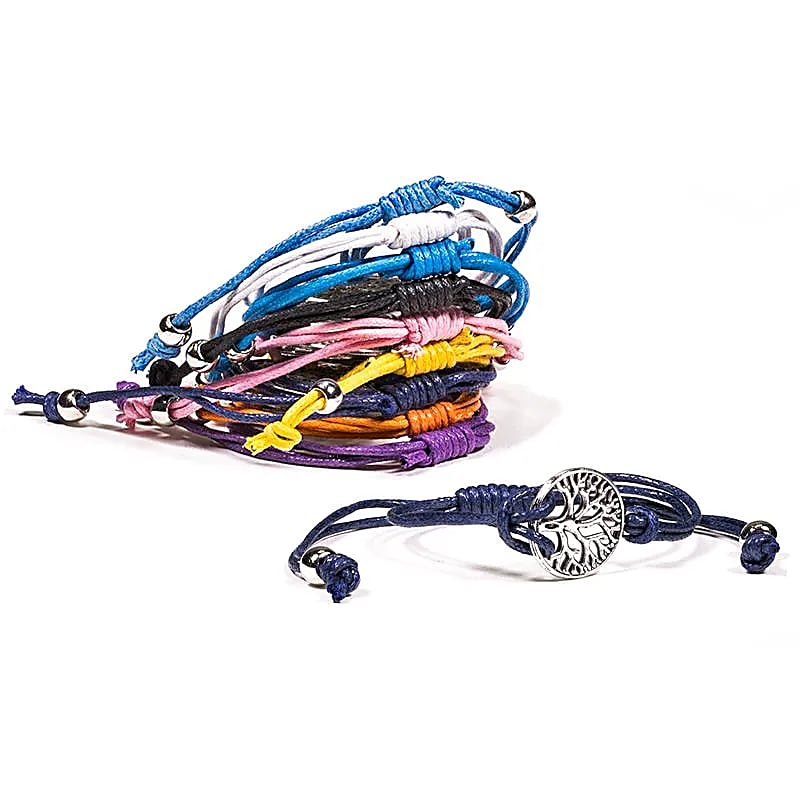 Βραχιόλι χειροποίητο με μακραμέ & σύμβολο το «Δέντρο της Ζωής».(Η συσκευασία περιέχει 1 τεμάχιο με τυχαία επιλογή χρώματος)