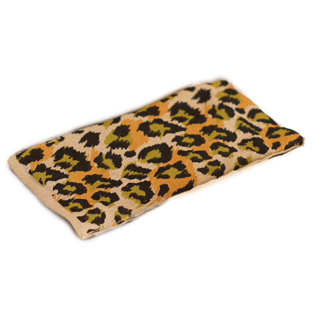 Eye Pillow Vegan - Mαξιλαράκι για τα Μάτια από Φυσικό Βαμβάκι με σπόρους Σιταριού εμποτισμένους με αιθέριο έλαιο Λεβάντας - Night Leopard Διαστάσεις: 23x11x3 cm - mykarma.gr
