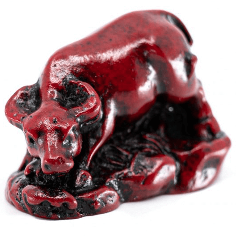 Αγαλματίδιο Feng Shui - Κινέζικο Ζωδιακό Σύμβολο - Ταύρος - χρώμα κόκκινο Διαστάσεις: 6 εκ - mykarma.gr