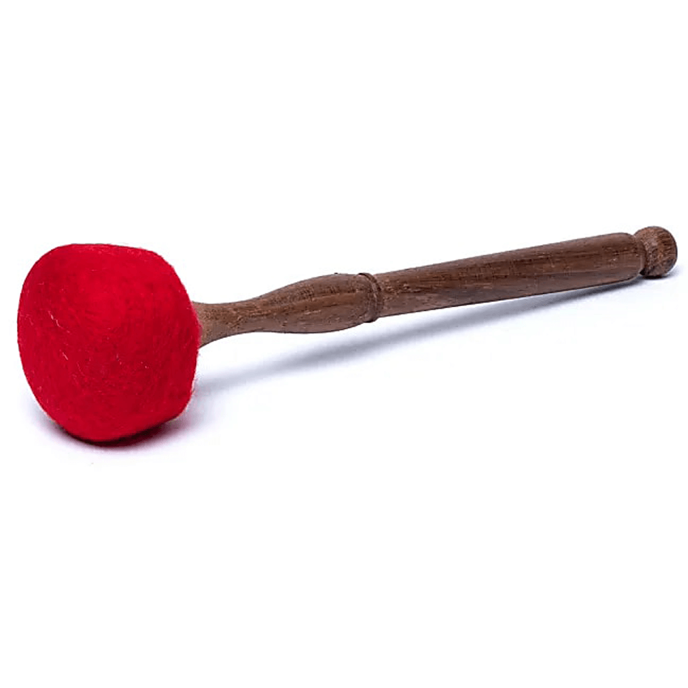 Ραβδι για Singing Bowl - καλυμμένο με κόκκινη τσόχα (felt) Βάρος: 150 g Διαστάσεις: 29 x 7 cm - mykarma.gr