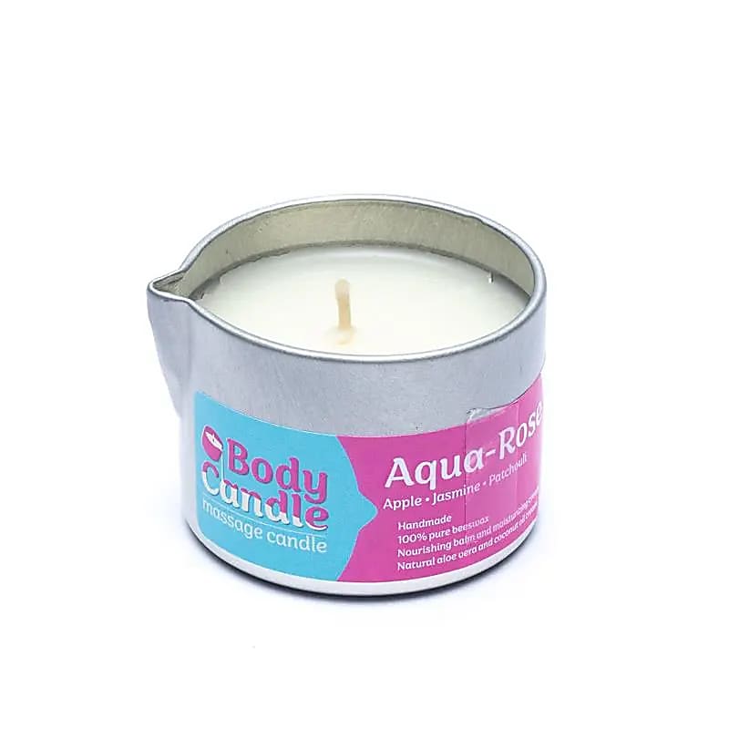 Βιολογικό Κερί για μασάζ με άρωμα Υδάτινη Φρεσκάδα & Απαλά Τριαντάφυλλα - Μήλο/Γιασεμί/Πατσουλί 50ml - mykarma.gr