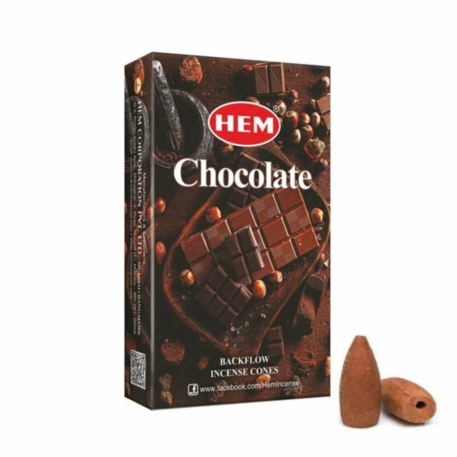 HEM Κώνοι θυμιάματος ανάστροφης ροής HEM Backflow - Chocolate Περιέχει 10 κώνους