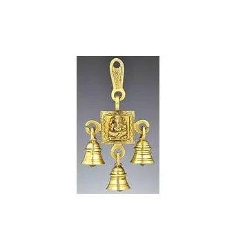 Feng Shui - Κρεμαστά Τοίχου Τυχερά Καμπανάκια - Lucky Bell «Ganesha» απο ορείχαλκο Συνολικό μήκος: 15 cm - mykarma.gr