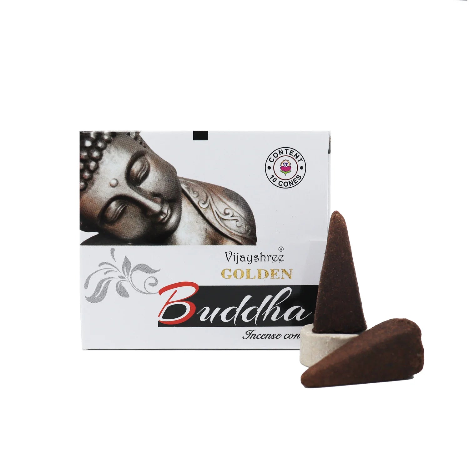 Αρωματικού Κώνοι Golden Nag Buddha - 10 κώνοι + βάση