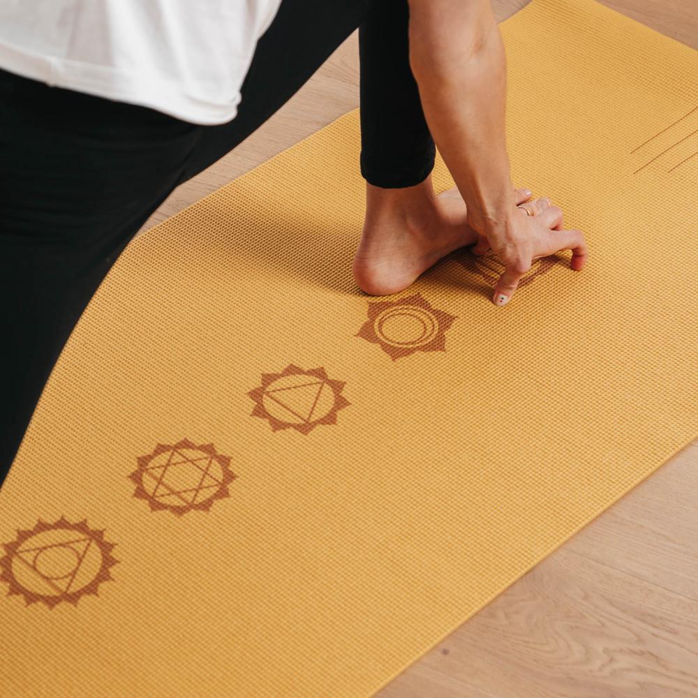 Bodhi Στρώμα γιόγκα Leela “Chakralign” - mango 183 x 60 cm, 4.5 mm Βάρος: 1,4 kg - mykarma.gr